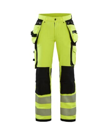 Sort BlÅklder 7197 High Vis Buks Vejs Stretch Dame High Vis Gul C34 Bukser Baglomme Blyantlomme - BlÅklÄder Jeans  - 7330509729571