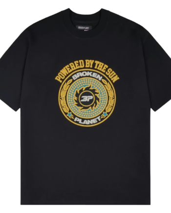 Sort Broken Planet Crest Shirt Midnight Black - Broken Planet Shirt  - None