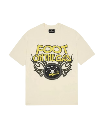 Hvid Broken Planet Foot The Gas Shirt Vanilla White - Broken Planet Shirt  - None
