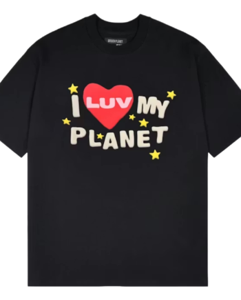 Sort Broken Planet Luv Planet Shirt Midnight Black - Broken Planet Shirt  - None