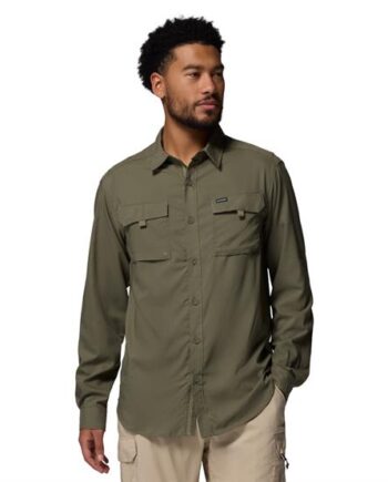Grøn Columbia Silver Ridge Utility Shirt Mens Stone Green - Shirt  - 198711854262