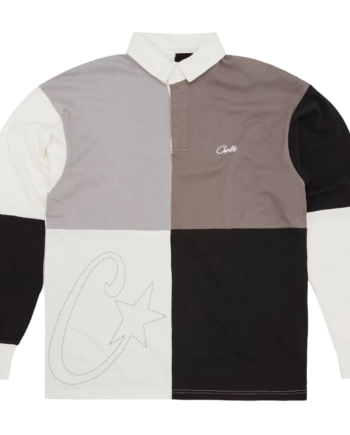Corteiz Rugby Shirt Greyscale - Corteiz Shirt  - 5063433022785