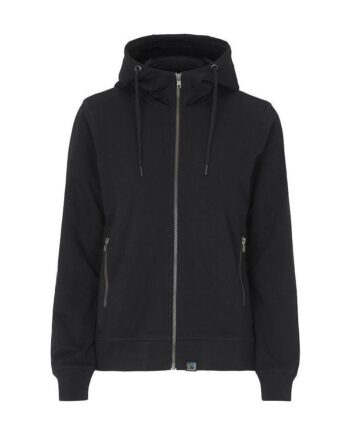 Sort Cottover Terry Hood Dame 141509 Black Sweatee Shirt Dame Fairtrade - Cottover Shirt  - 7332643257613