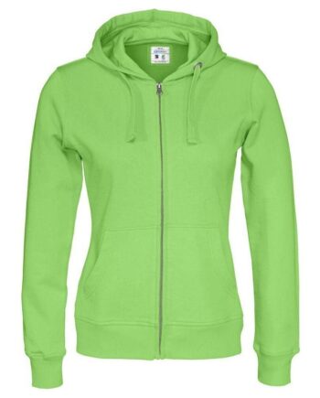 Grøn Cottover Full Zip Hood Dame 141009 Green Sweatee Shirt Dame Fairtrade - Cottover Shirt  - 7332643124014