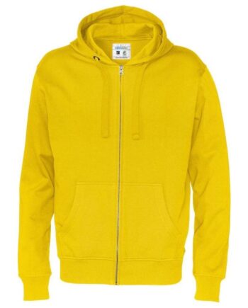 Gul Cottover Full Zip Hood Herre 141010 Yellow Sweatee Shirt Dame Fairtrade - Cottover Shirt  - 7332643124571