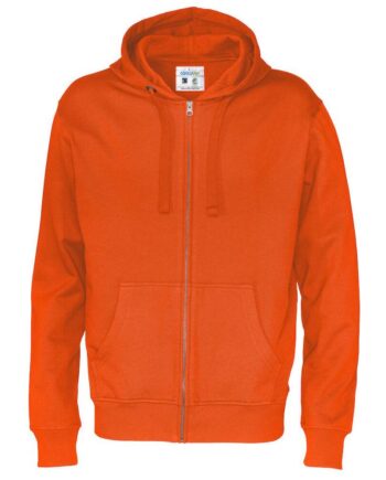Cottover Full Zip Hood Herre 141010 Orange Sweatee Shirt Dame Fairtrade - Cottover Shirt  - 7332643124649