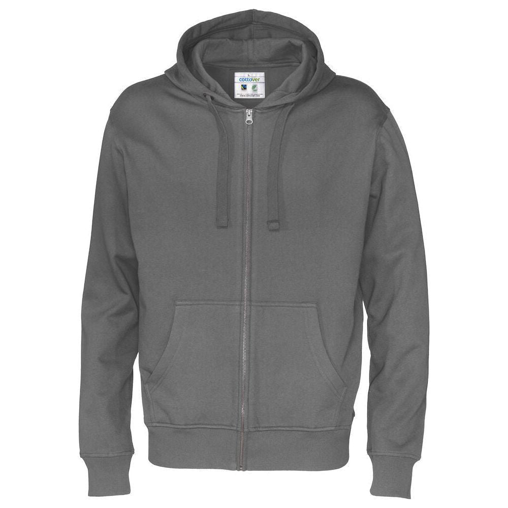 Cottover Full Zip Hood Herre 141010 Charcoal Sweatee Shirt Dame Fairtrade - Cottover Shirt - 7332643265601