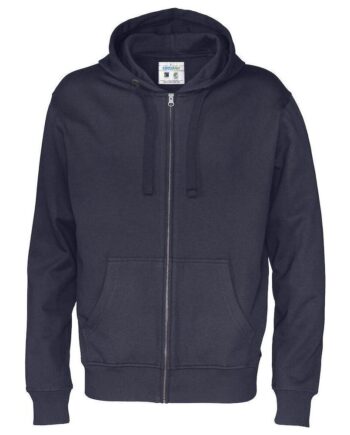 Cottover Full Zip Hood Herre 141010 Navy Sweatee Shirt Dame Fairtrade - Cottover Shirt  - 7332643252397
