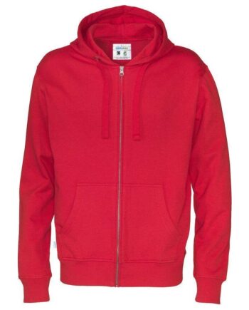 Cottover Full Zip Hood Herre 141010 Red Sweatee Shirt Dame Fairtrade - Cottover Shirt  - 7332643252359