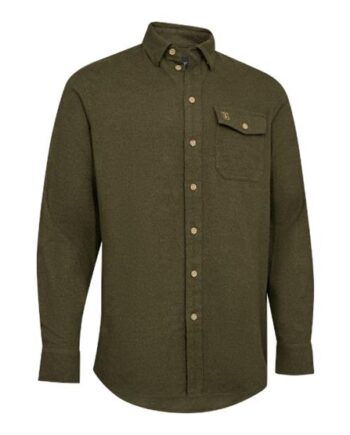 Grøn Deerhunter Mens Evan Shirt Forest Green - Deerhunter Shirt  - 5702827249666