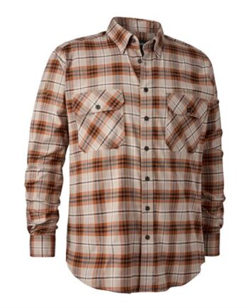 Deerhunter Mens Louis Shirt Orange Check - Deerhunter Shirt  - 5702827210352