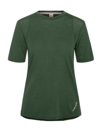 Grøn Kari Traa Embla Uld Tee Shirt Merino Dame - Kari Traa Shirt  - 7048653184541