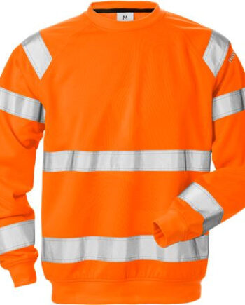 Hi Vis Orange Kansas Fristads Essential Vis Sweatee Shirt Vis Orange - Shirt  - 7322302312791