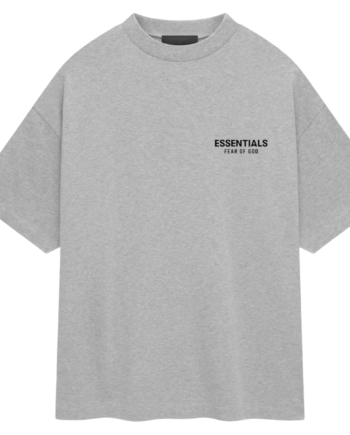 Fear God Essentials Jersey Crewneck Shirt Light Heather Gray - Fear Of God Shirt  - 198437210397