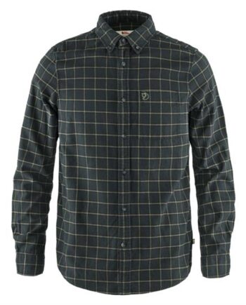 Fjallraven Vik Flannel Shirt Mens Dark Grey - Fjällräven Shirt  - 7323450644345