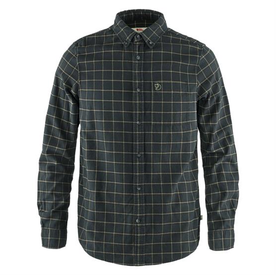 Fjallraven Vik Flannel Shirt Mens Dark Grey - Fjällräven Shirt - 7323450644345