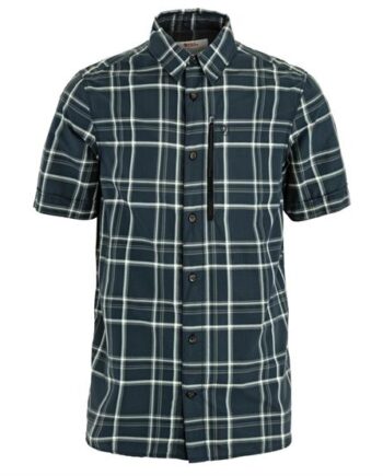 Hvid Fjallraven Abisko Hike Shirt Mens Dark Navy Chalk White - Fjällräven Shirt  - 7323451160998