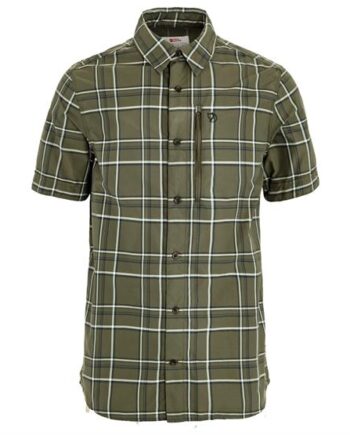 Hvid Fjallraven Abisko Hike Shirt Mens Laurel Green Chalk White - Fjällräven Shirt  - 7323451162596
