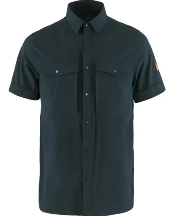 Mørkeblå Fjallraven Abisko Trekking Shirt Herre Mænd Dark Navy Skjorter - Fjällräven Shirt  - 7323450689230