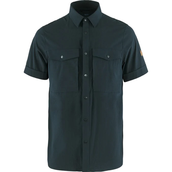 Mørkeblå Fjallraven Abisko Trekking Shirt Herre Mænd Dark Navy Skjorter - Fjällräven Shirt - 7323450689230