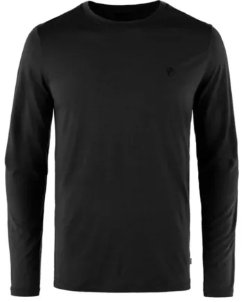Sort Fjallraven Abisko Wool Herre Mænd Black 2xl Shirt Polo Shirt - Fjällräven Shirt  - 7323451066184