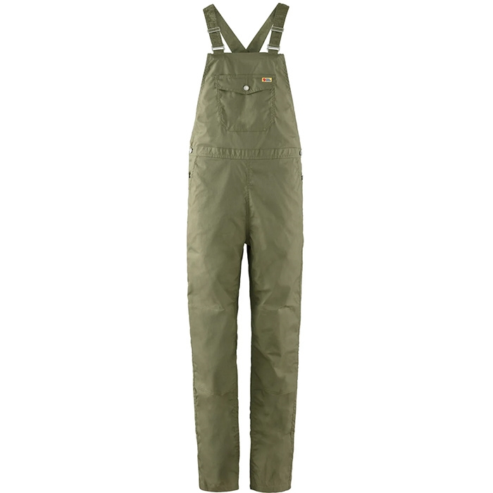 Grøn Fjallraven Dungaree Trousers Kvinder Damer Green Bukser - Fjällräven Jeans - 7323450685072