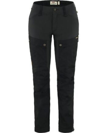 Sort Fjallraven Keb Trousers Curved Kvinder Damer Regular Black Bukser - Fjällräven Jeans  - 7323450522070