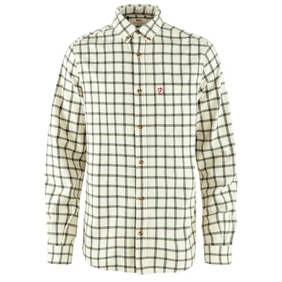 Hvid Fjallraven Vik Flannel Shirt Mens Chalk White Laurel Green - Fjällräven Shirt - 7323451110788