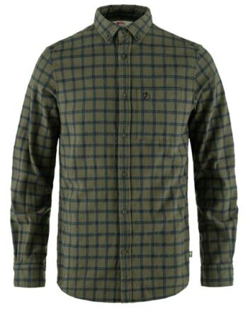Grøn Fjallraven Vik Flannel Shirt Mens Laurel Green Indigo Blue - Fjällräven Shirt  - 7323450929220
