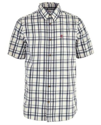 Hvid Fjallraven Vik Lite Shirt Mens Chalk White Dark Navy - Fjällräven Shirt  - 7323451162510