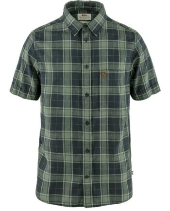 Grøn Fjallraven Vik Travel Shirt Herre Mænd Dark Navy Patina Green Skjorter - Fjällräven Shirt  - 7323450864453