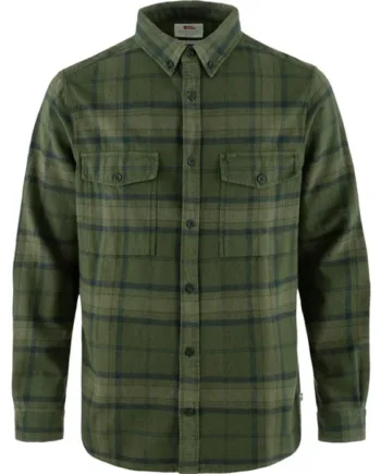 Grøn Fjallraven Vik Twill Shirt Herre Mænd Deep Forest Green 2xl Skjorter - Fjällräven Shirt  - 7323450899714