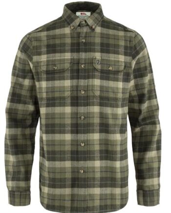 Grøn Fjallraven Singi Heavy Flannel Shirt Mens Green Deep Forest - Fjällräven Shirt  - 7323450725433