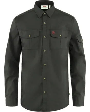 Grå Fjallraven Singi Trekking Shirt Herre Mænd Dark Grey Skjorter - Fjällräven Shirt  - 7323450045395