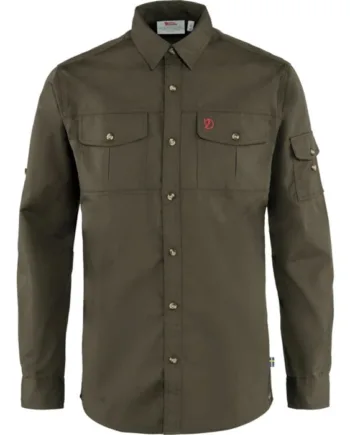 Grøn Fjallraven Singi Trekking Shirt Herre Mænd Dark Olive 2xl Skjorter - Fjällräven Shirt  - 7323450045531