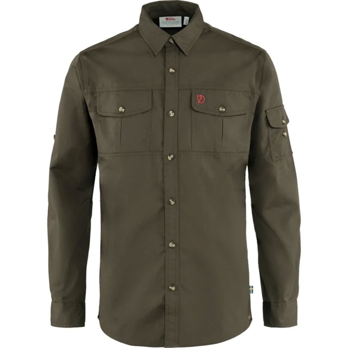 Grøn Fjallraven Singi Trekking Shirt Herre Mænd Dark Olive 2xl Skjorter - Fjällräven Shirt - 7323450045531