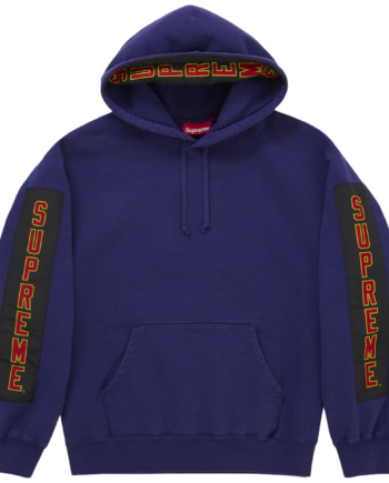 Supreme Woven Patches Hooded Sweatee Shirt Royal - Supreme Shirt  - None