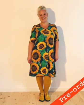 Grøn Tulla Kjole Green Sunflower - Amamiko Jeans