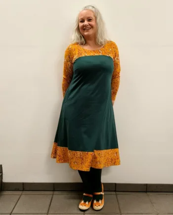 Grøn Plus Size Kjole Saki Curry Tassels - Amamiko Jeans