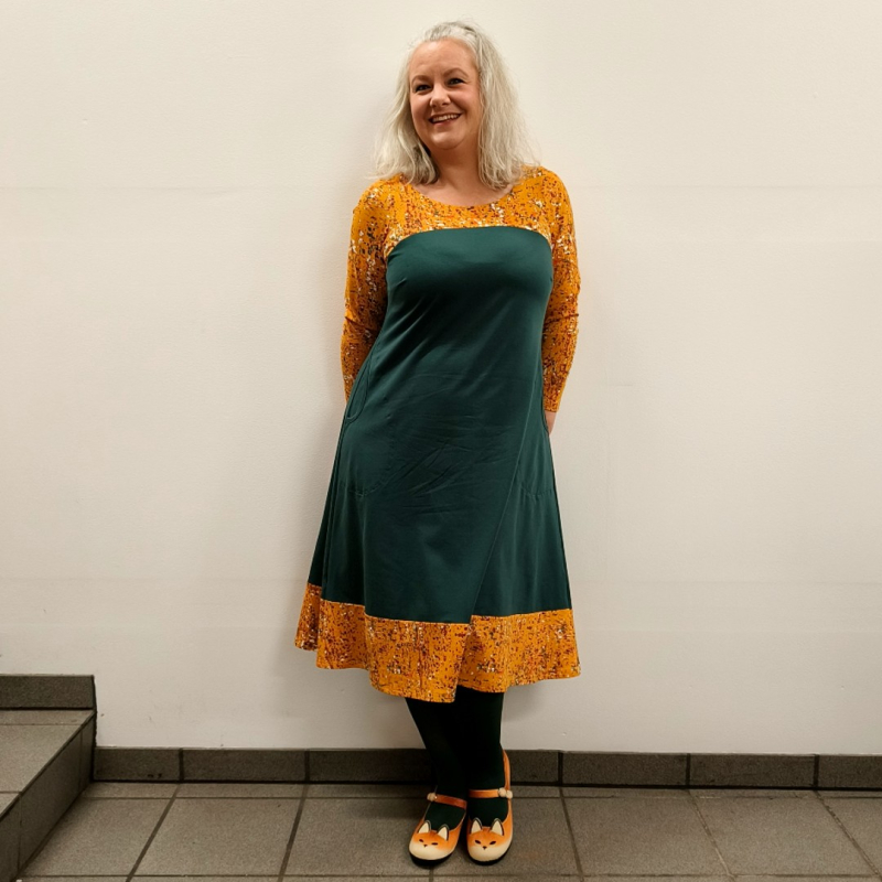 Grøn Plus Size Kjole Saki Curry Tassels - Amamiko Jeans