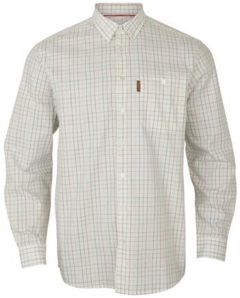 Hvid Harkila Allerston Shirt Mens Bloodstone Red White - Härkila Shirt  - 5714733605689