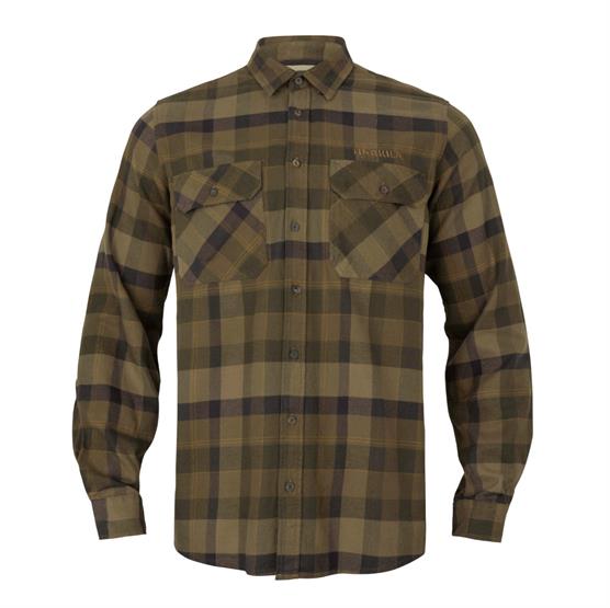 Grøn Harkila Asmund Shirt Mens Beech Green Check - Härkila Shirt - 5714733770981