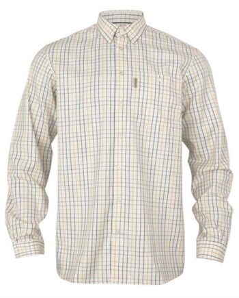 Gul Harkila Haywood Woolblend Shirt Mens Arrowwood Yellow Check - Härkila Shirt  - 5714733775931