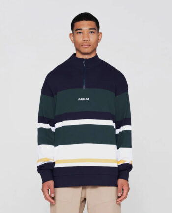 Navy Parlez Irvine Sweatee Shirt Med Lynlås - Parlez Shirt  - 5056416098662