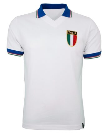Hvid Italy Retro Shirt Away 1982 Stock - Copa Football Shirt  - 8718912002273