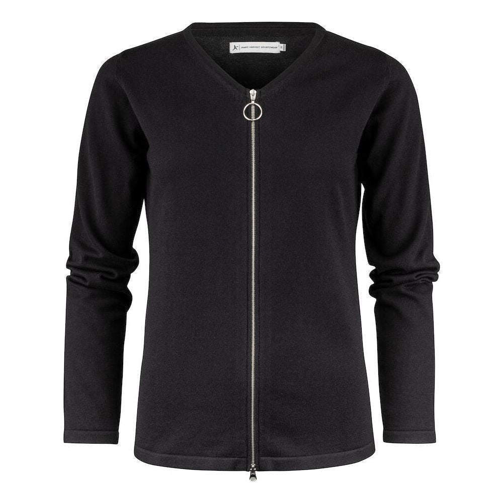 Sort James Harvest Ashland Cardigan Dame 2122511 Black Sweatee Shirt James Harvest Trøjer - James Harvest Shirt - 7332592306691