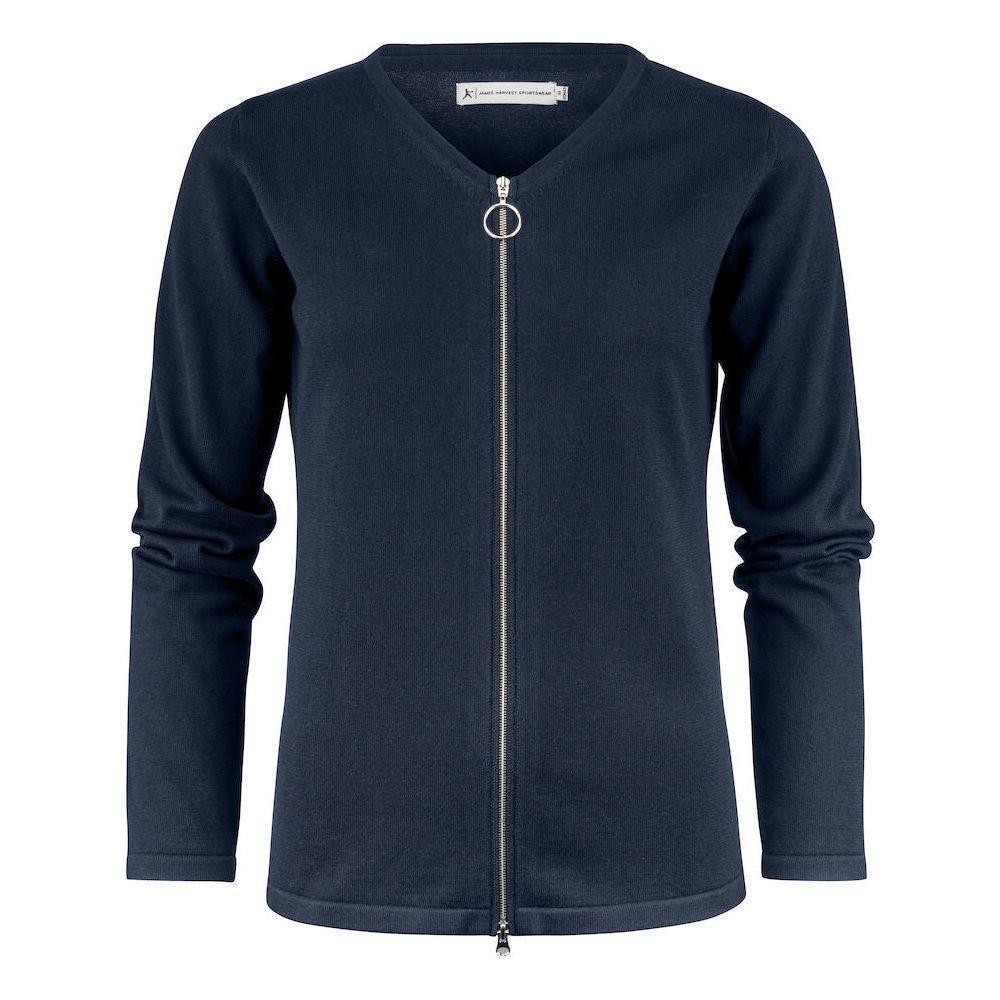 James Harvest Ashland Cardigan Dame 2122511 Navy Sweatee Shirt James Harvest Trøjer - James Harvest Shirt - 7332592306639