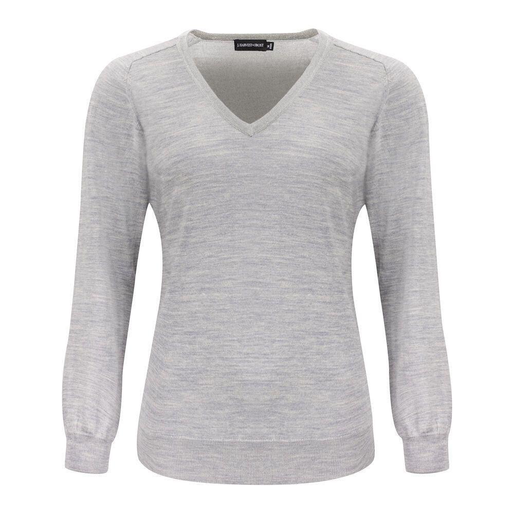 Harvest & Frost Merino Dame 2930103 Light Grey Melange Sweatee Shirt Harvest & Frost - Shirt - 7332592299436