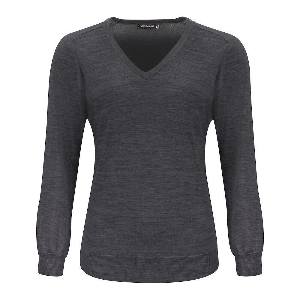 Harvest & Frost Merino Dame 2930103 Grey Melange Sweatee Shirt Harvest & Frost - Shirt - 7332592274648