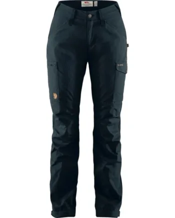 Mørkeblå Fjallraven Kaipak Trousers Curved Kvinder Damer Dark Navy Bukser - Fjällräven Jeans  - 7323450582258
